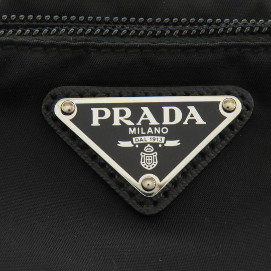 PRADA Shoulder Bag 1BH978 Nylon black logoMetal