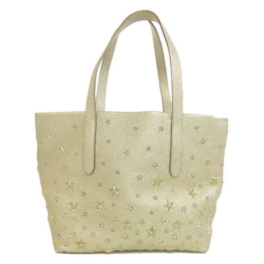 JIMMY CHOO Handbag leather gold sophia star motif Women Used Authentic