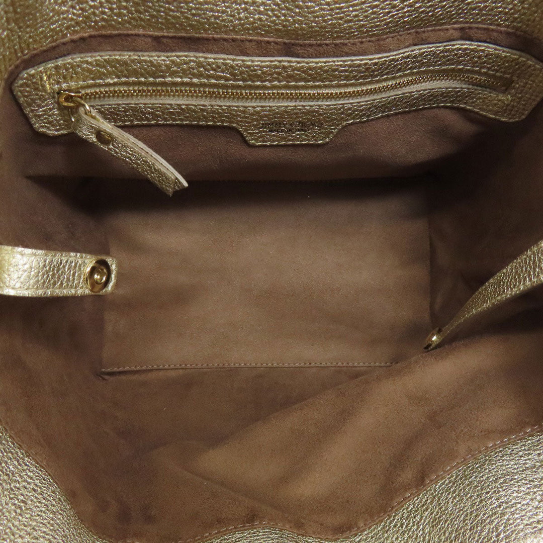 JIMMY CHOO Handbag leather gold sophia star motif Women Used Authentic