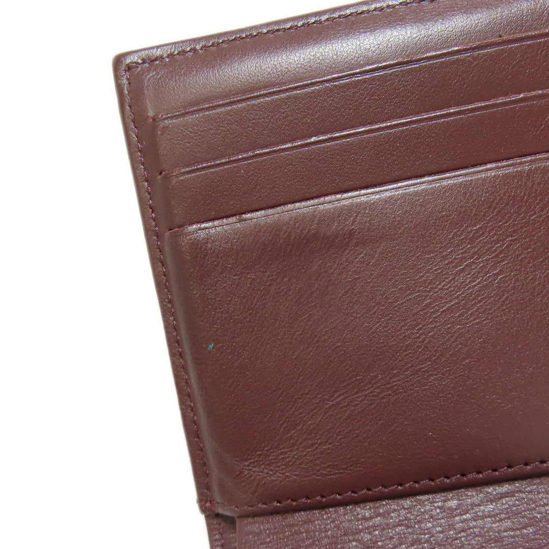 CHANEL Bifold Wallet Grained Calfskin Skin black Matelasse COCO Mark Gold Metal