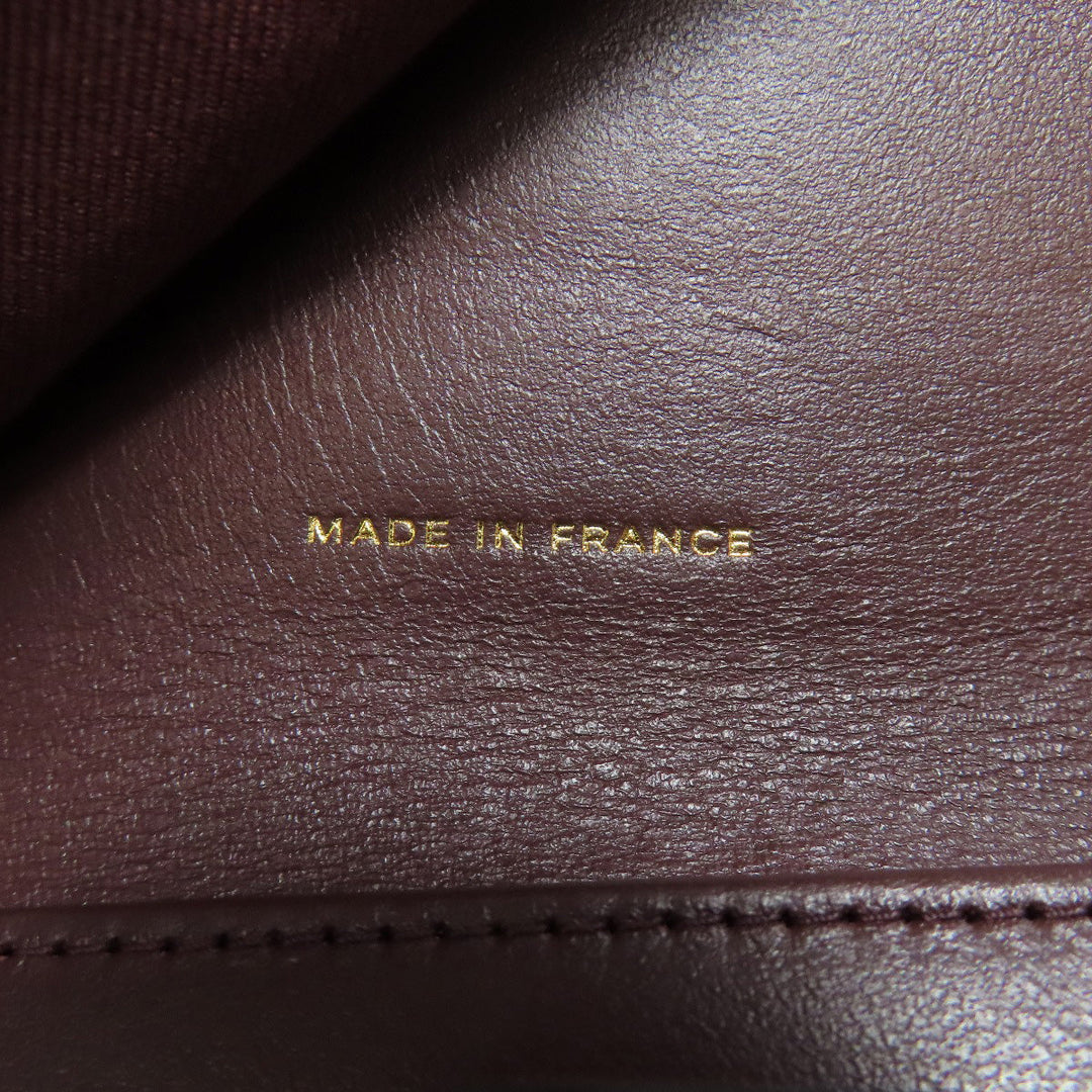 CHANEL Bifold Wallet Grained Calfskin Skin black Matelasse COCO Mark Gold Metal