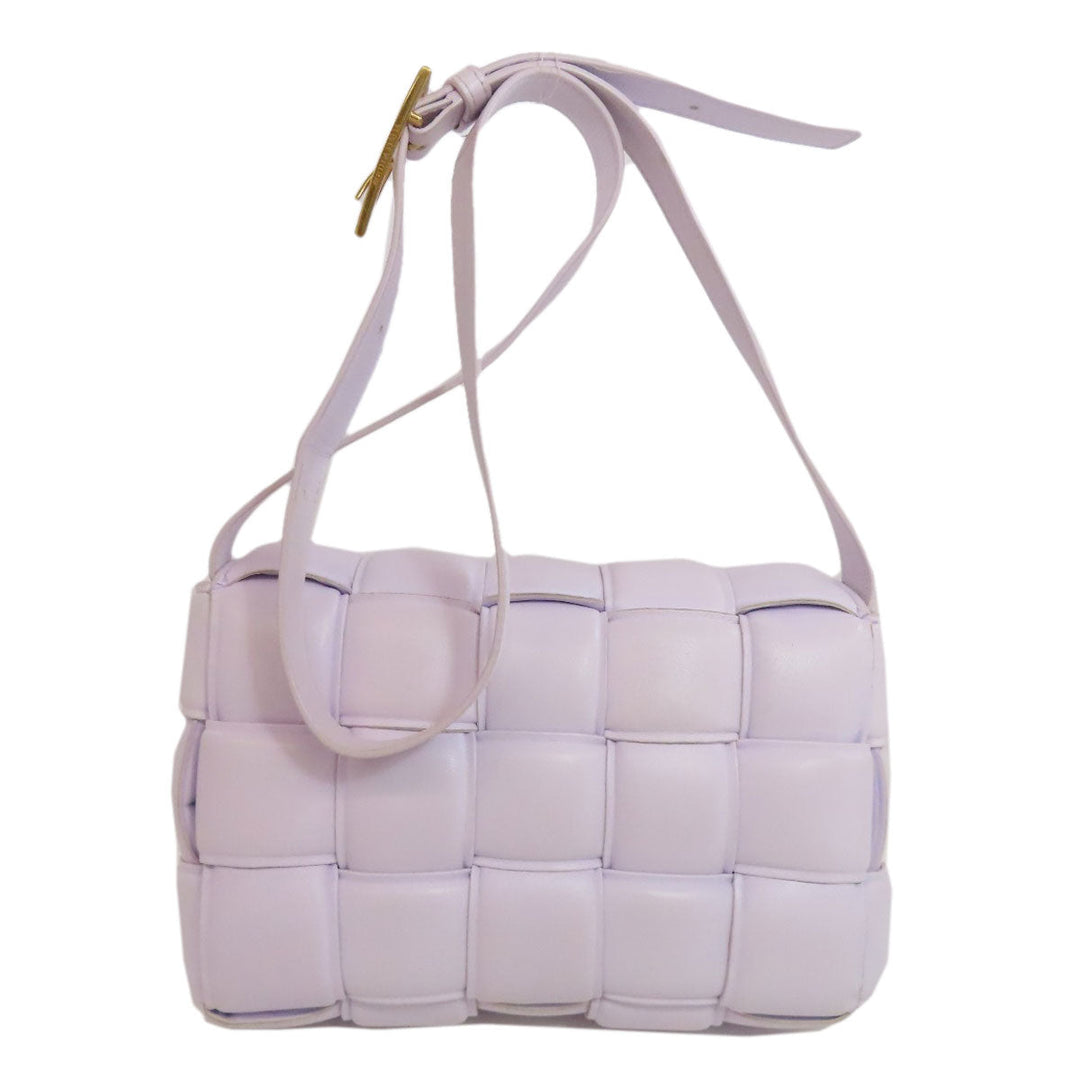 BOTTEGAVENETA Shoulder Bag Calfskin purple Padded cassette