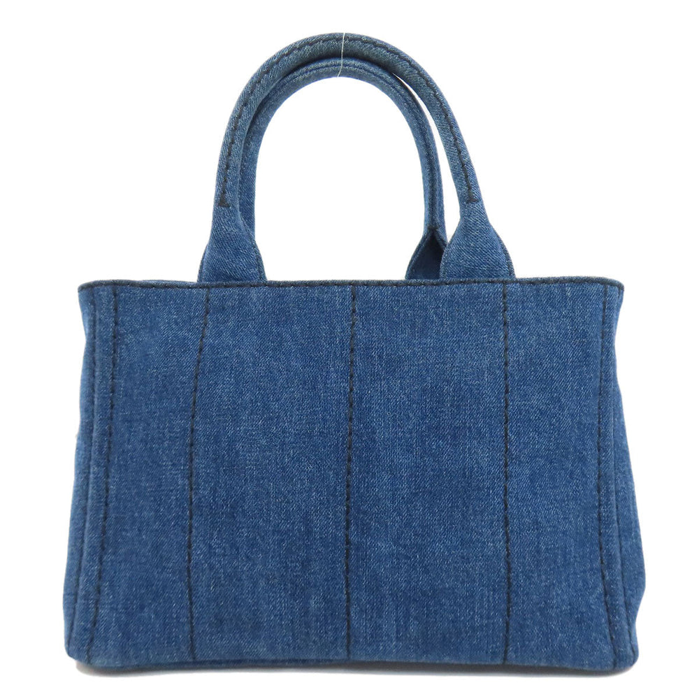 PRADA Tote Bag denim blue Canapa Mini 2WAY