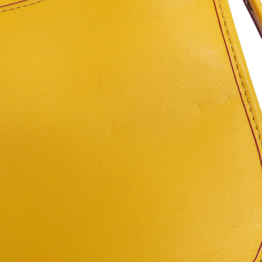 COACH Shoulder Bag F59359 leather yellow Mickey Mouse collaboration saddle