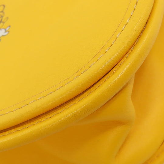 COACH Shoulder Bag F59359 leather yellow Mickey Mouse collaboration saddle