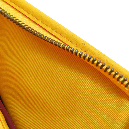 COACH Shoulder Bag F59359 leather yellow Mickey Mouse collaboration saddle