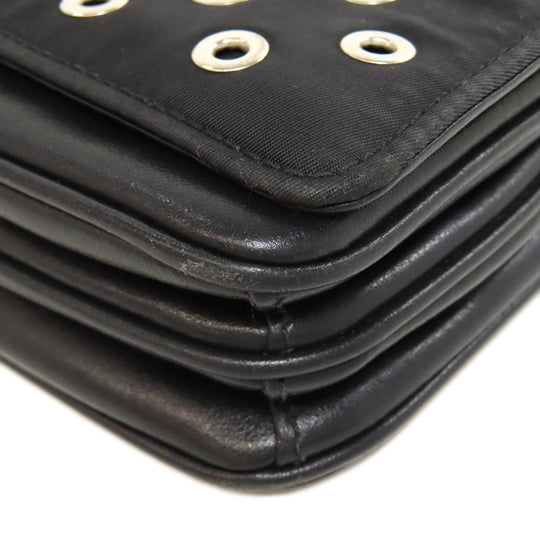 PRADA Shoulder Bag Calfskin black ChainShoulder Women Used Authentic