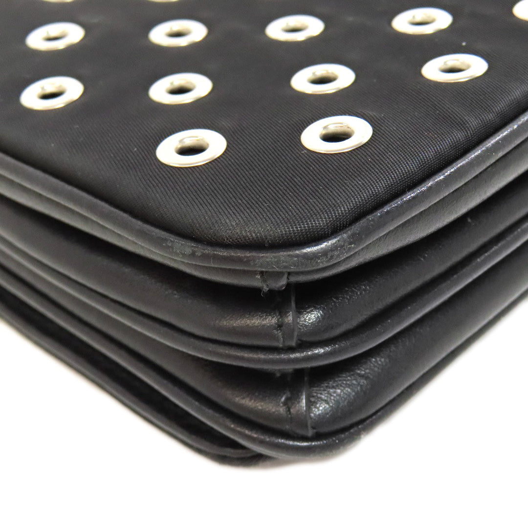 PRADA Shoulder Bag Calfskin black ChainShoulder Women Used Authentic