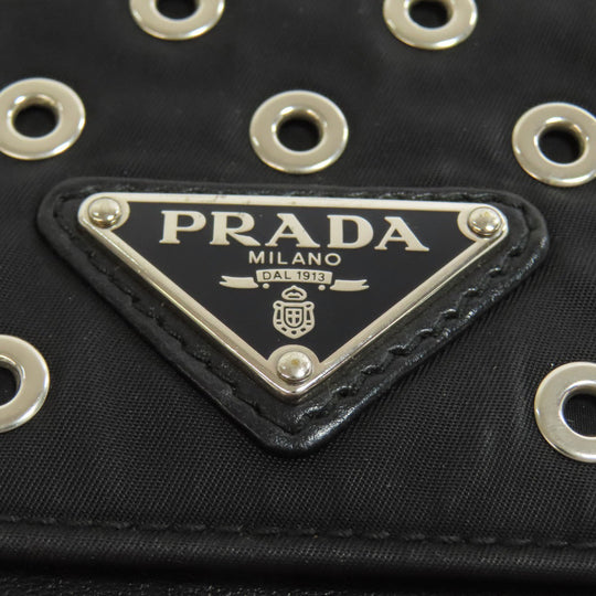 PRADA Shoulder Bag Calfskin black ChainShoulder Women Used Authentic