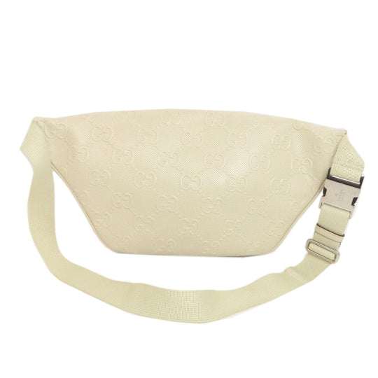 GUCCI Sling bag 645093 Calfskin white GG emboss Women Used Authentic