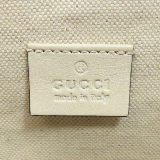 GUCCI Sling bag 645093 Calfskin white GG emboss Women Used Authentic