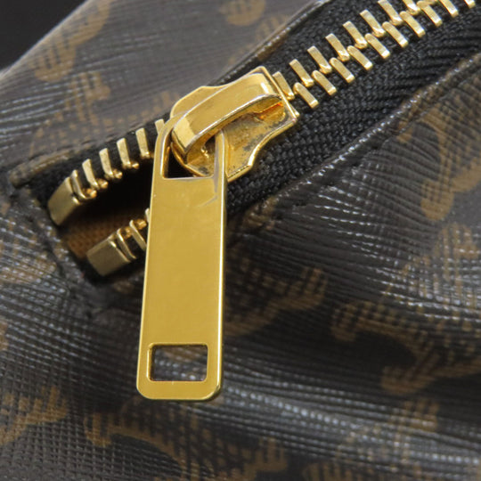 CELINE Sling bag PVC Brown Triomphe Women Used Authentic