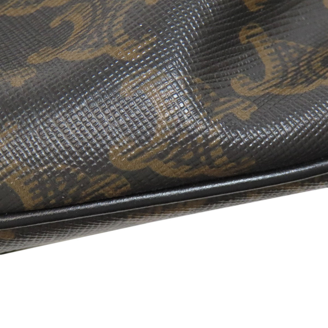 CELINE Sling bag PVC Brown Triomphe Women Used Authentic