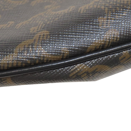 CELINE Sling bag PVC Brown Triomphe Women Used Authentic