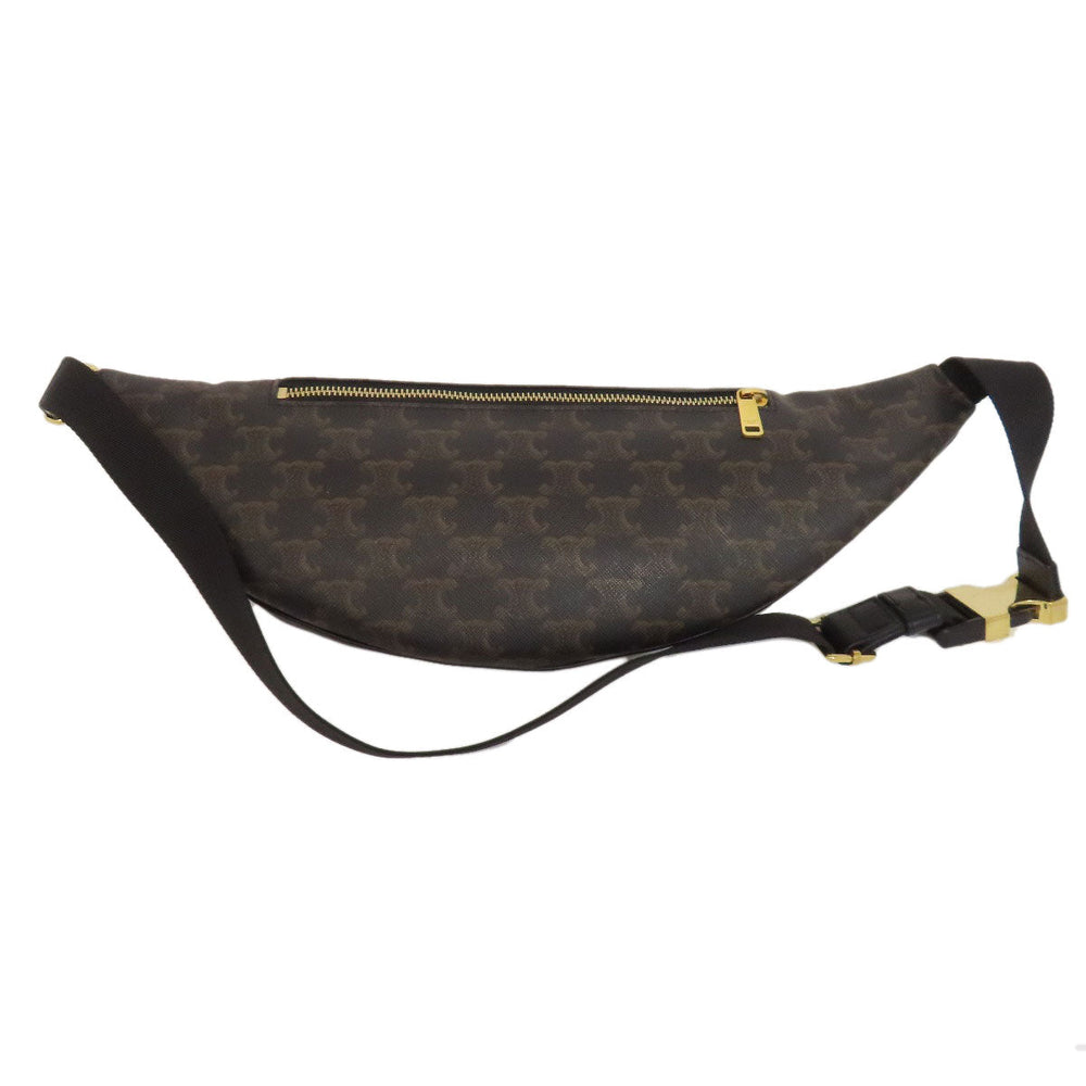 CELINE Sling bag PVC Brown Triomphe Women Used Authentic