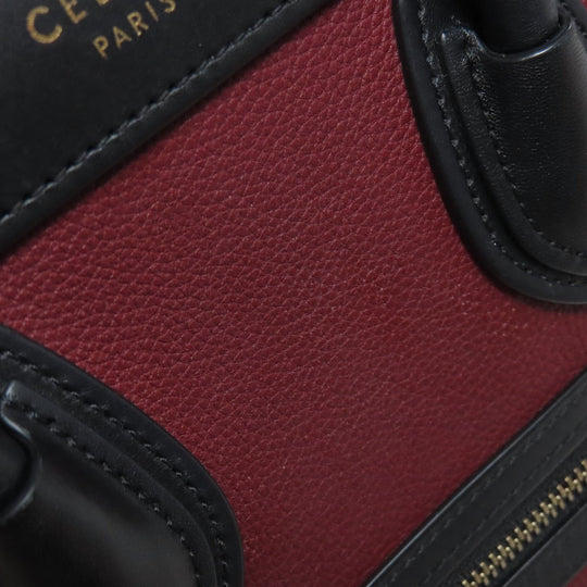 CELINE Handbag Calfskin black Luggage Nano 2WAY