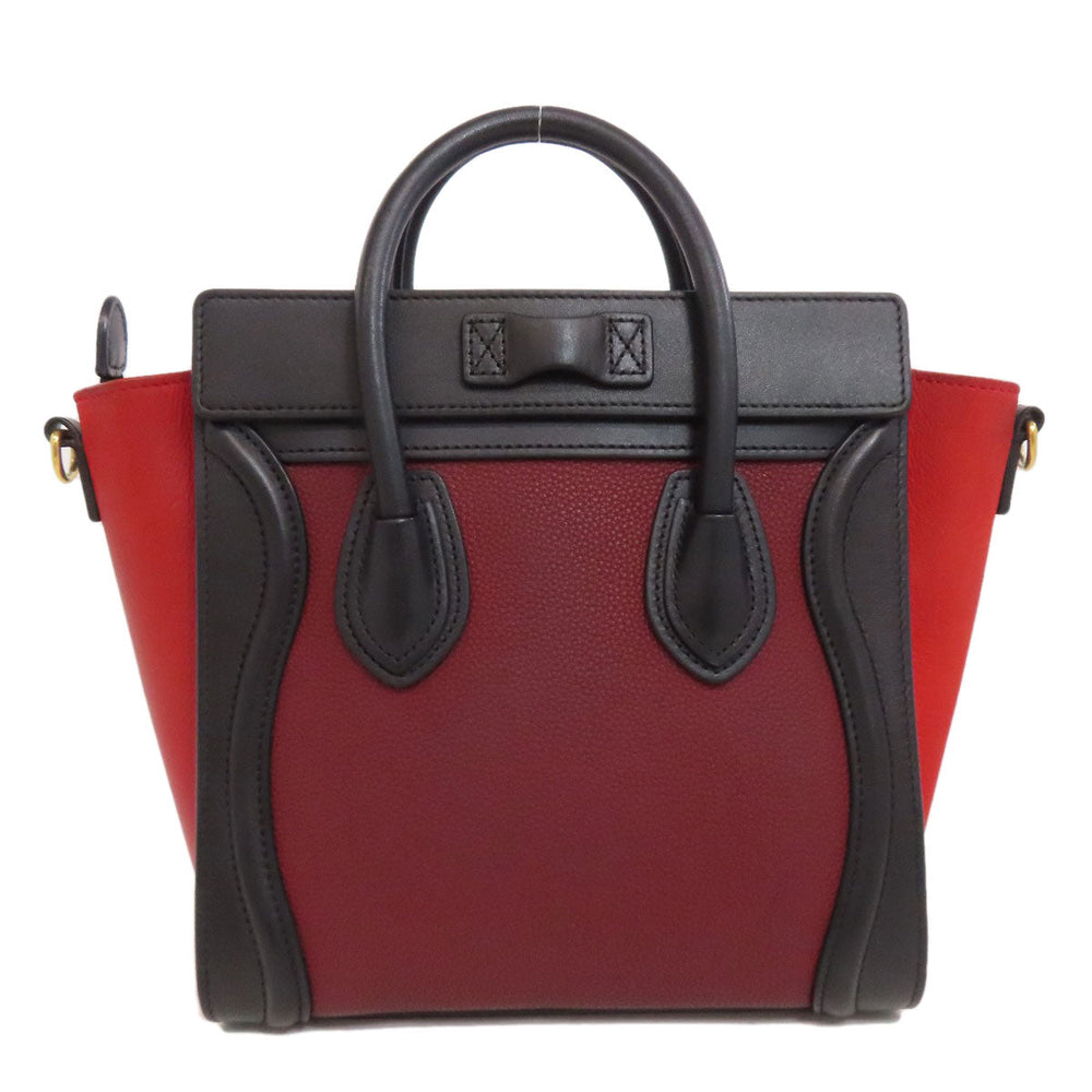CELINE Handbag Calfskin black Luggage Nano 2WAY
