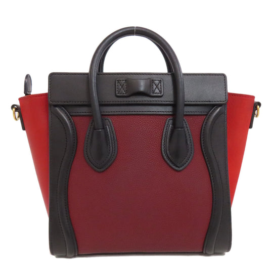 CELINE Handbag Calfskin black Luggage Nano 2WAY