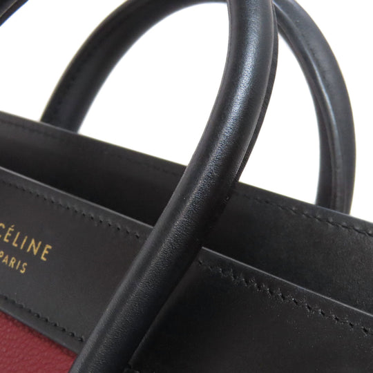 CELINE Handbag Calfskin black Luggage Nano 2WAY
