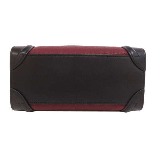 CELINE Handbag Calfskin black Luggage Nano 2WAY