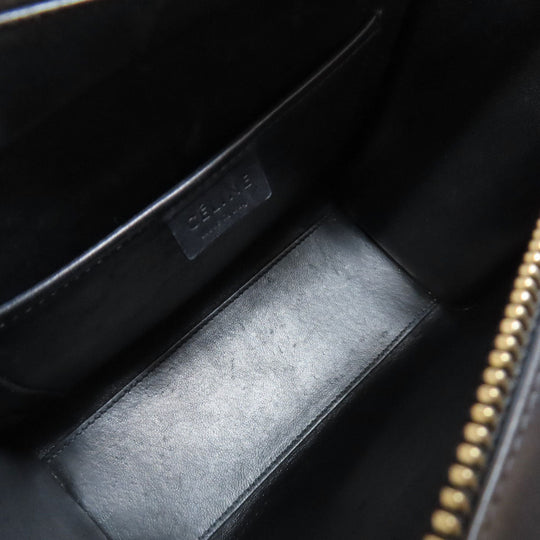 CELINE Handbag Calfskin black Luggage Nano 2WAY