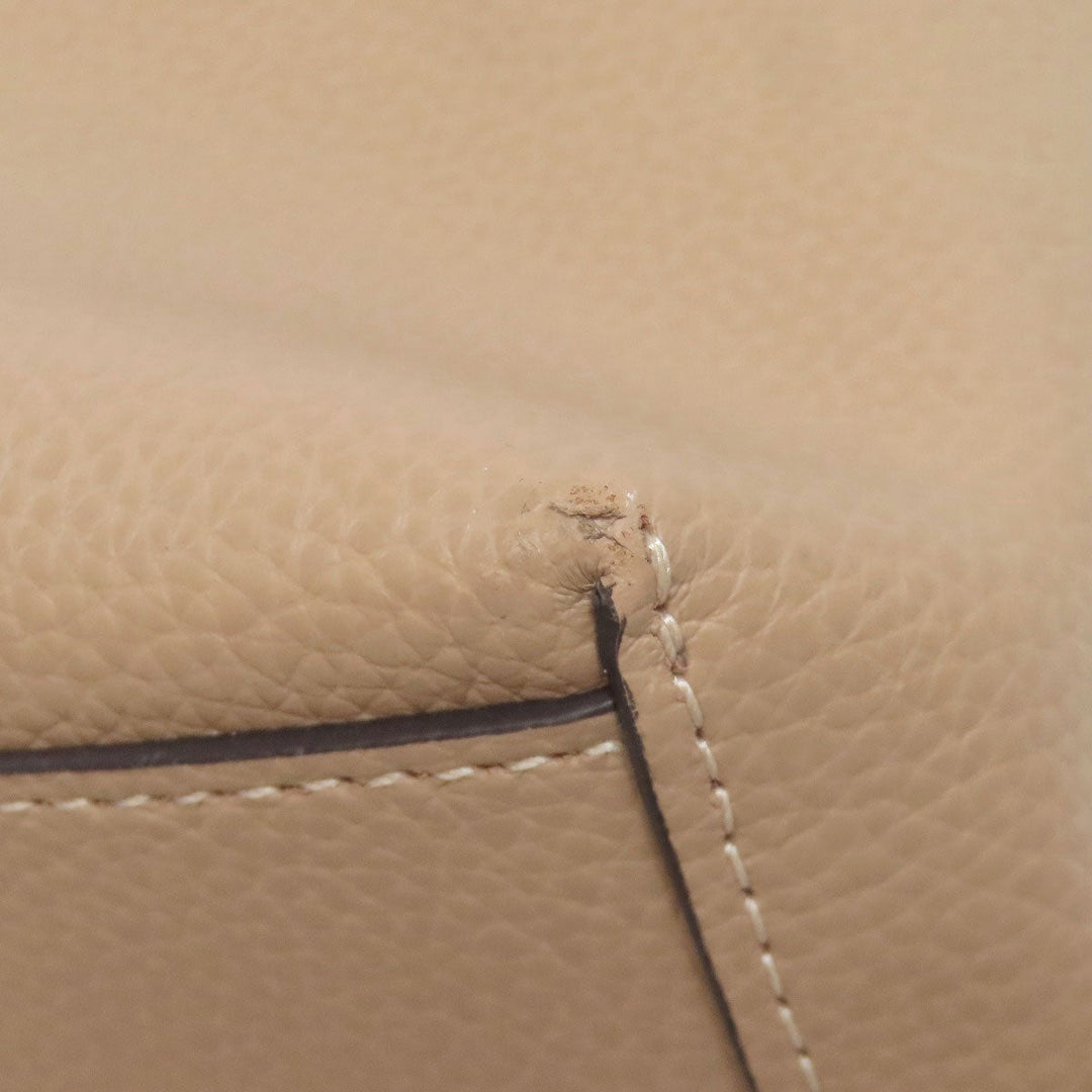 COACH Shoulder Bag CA214 leather Brown Molly Bucket one belt 2WAY Women Used Authentic