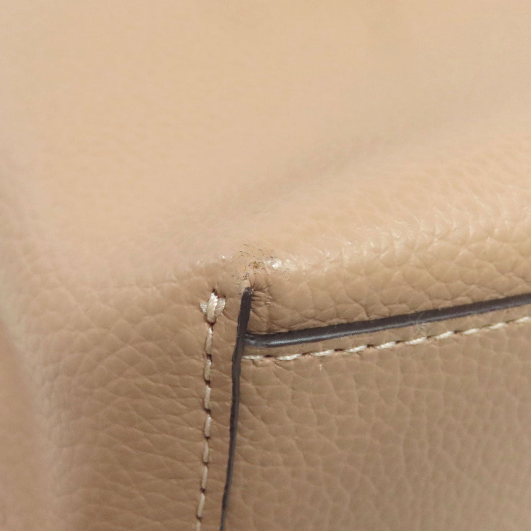 COACH Shoulder Bag CA214 leather Brown Molly Bucket one belt 2WAY Women Used Authentic