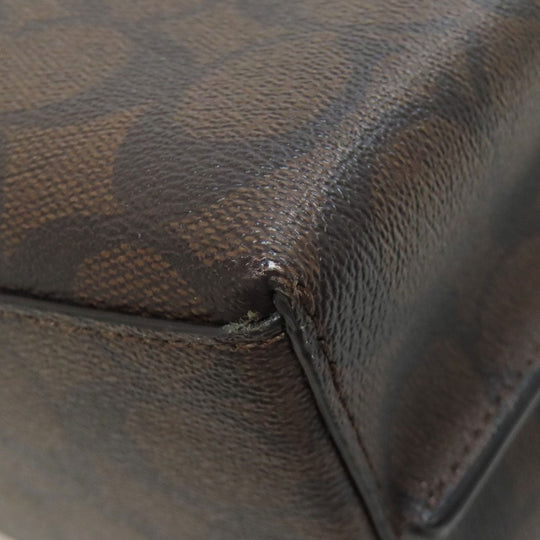 COACH Handbag C4250 PVC Brown Molly Signature 2WAY