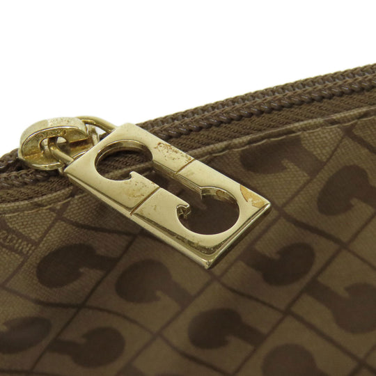 GHERARDINI Handbag polyester Brown Logo motif softy