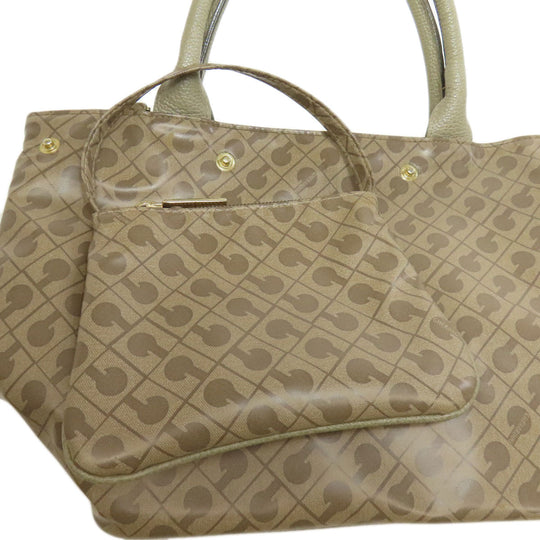 GHERARDINI Handbag polyester Brown Logo motif softy