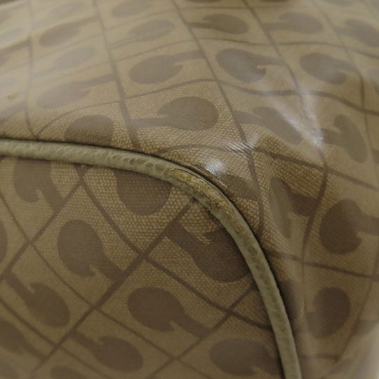 GHERARDINI Handbag polyester Brown Logo motif softy