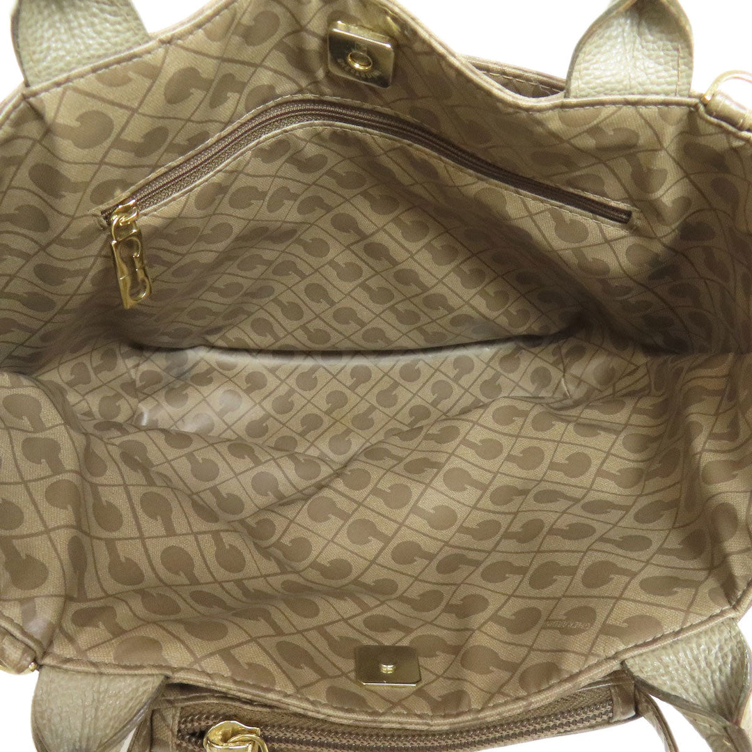 GHERARDINI Handbag polyester Brown Logo motif softy