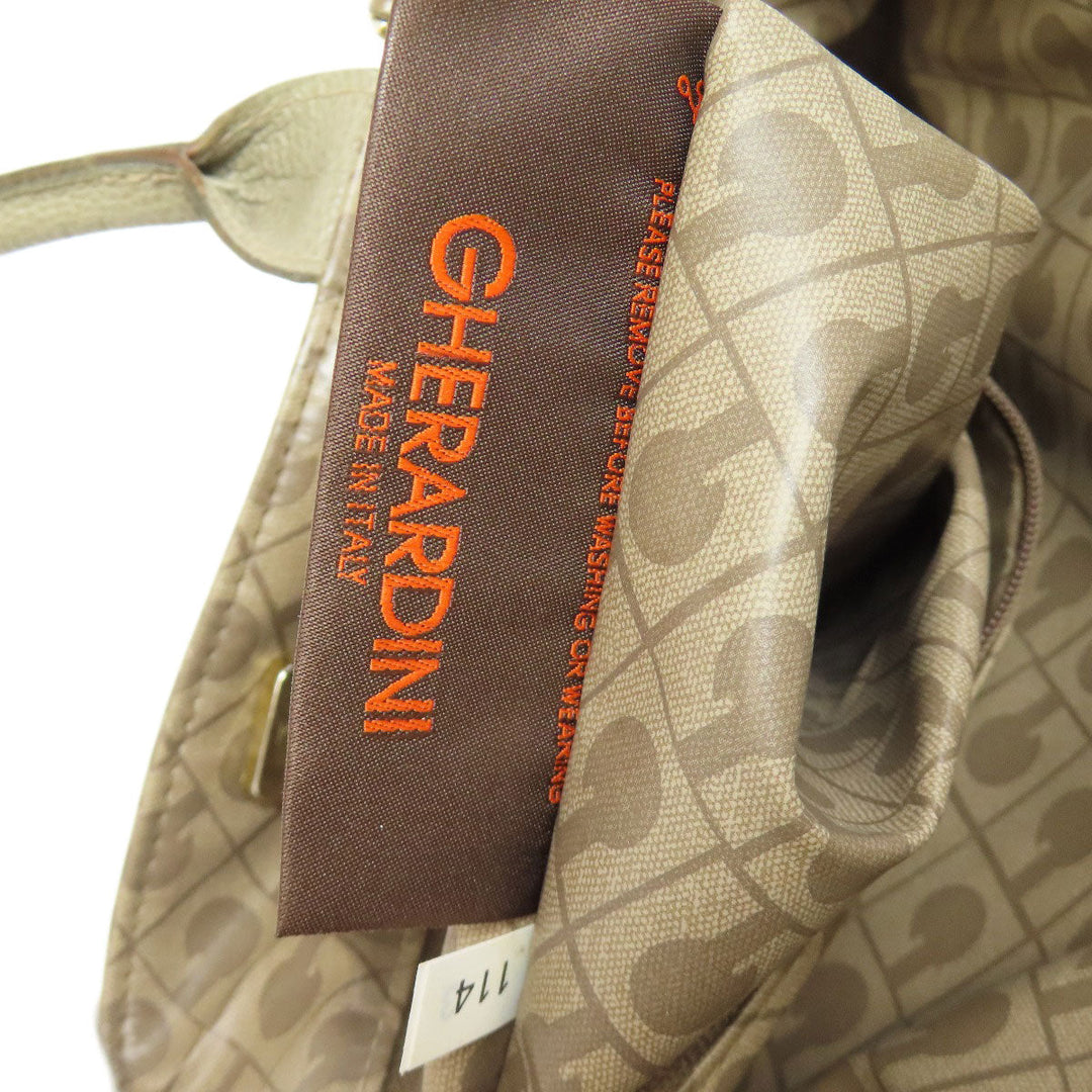 GHERARDINI Handbag polyester Brown Logo motif softy