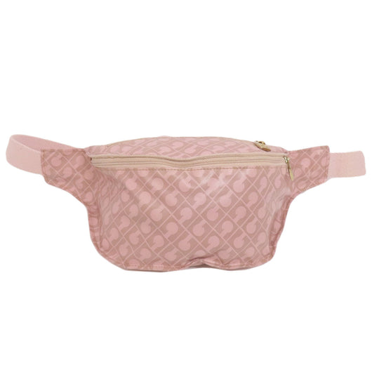 GHERARDINI Sling bag Polyester, polyurethane coating pink Logo motif softy Women Used Authentic