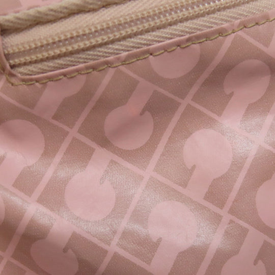 GHERARDINI Sling bag Polyester, polyurethane coating pink Logo motif softy Women Used Authentic