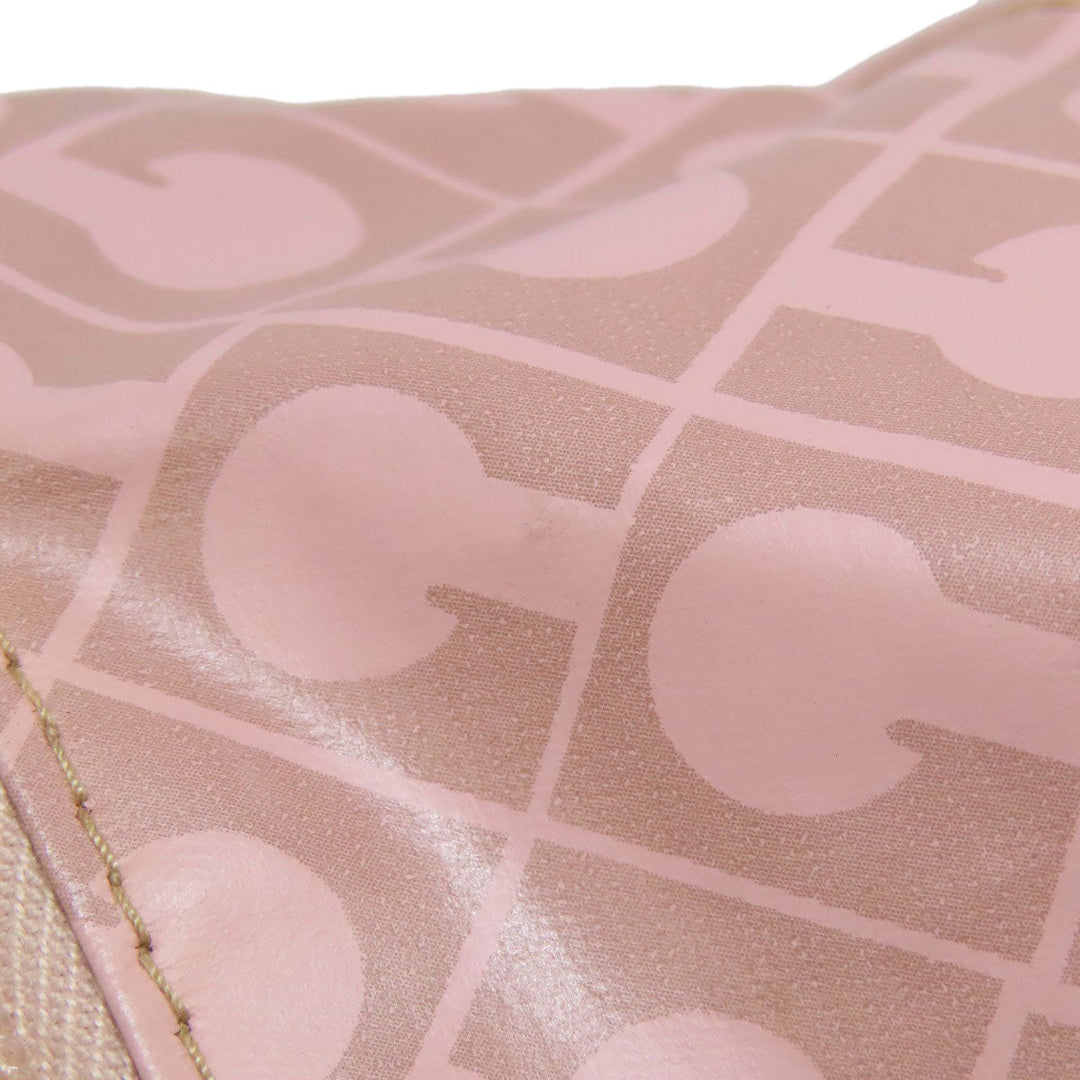 GHERARDINI Sling bag Polyester, polyurethane coating pink Logo motif softy Women Used Authentic