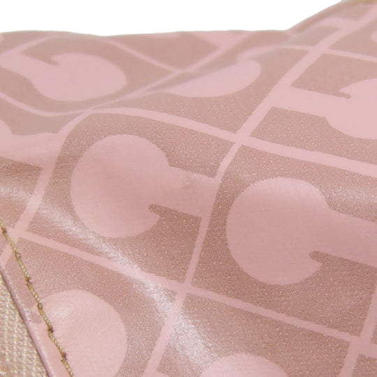 GHERARDINI Sling bag Polyester, polyurethane coating pink Logo motif softy Women Used Authentic