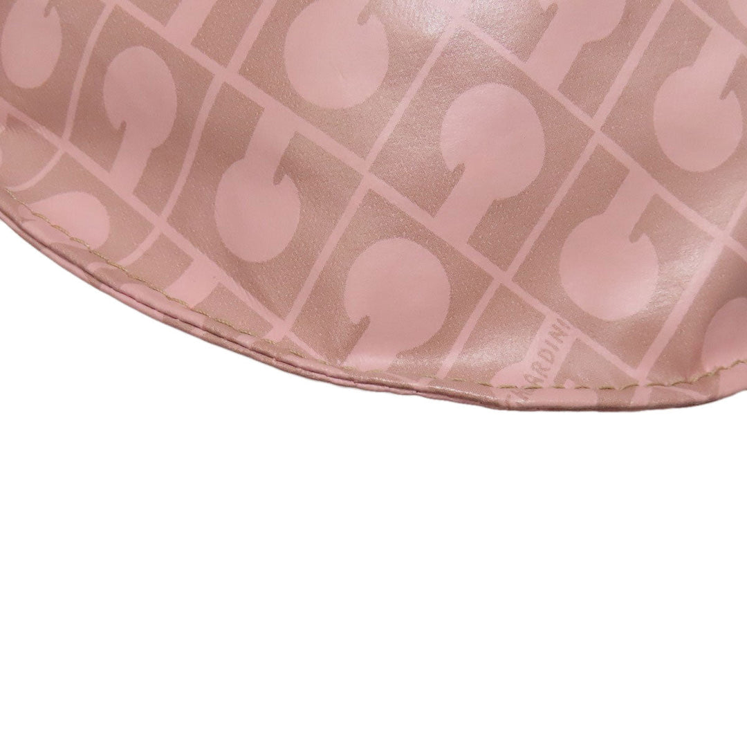 GHERARDINI Sling bag Polyester, polyurethane coating pink Logo motif softy Women Used Authentic