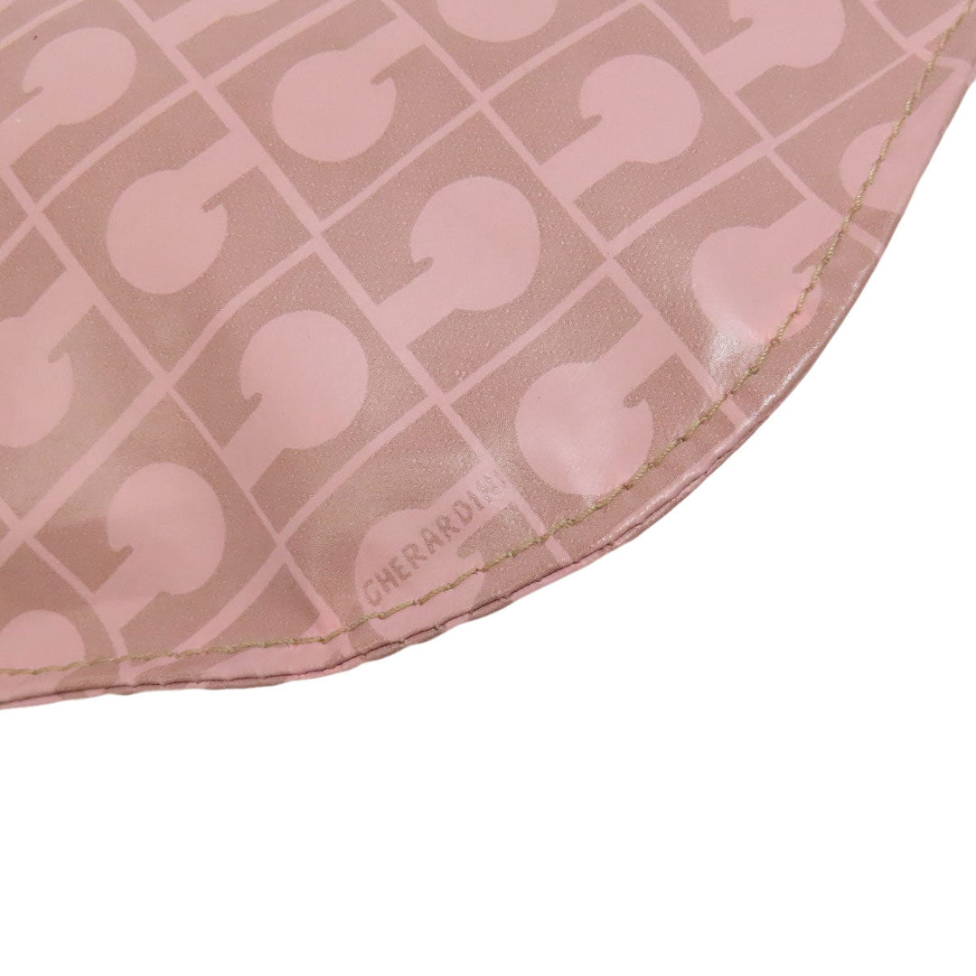 GHERARDINI Sling bag Polyester, polyurethane coating pink Logo motif softy Women Used Authentic