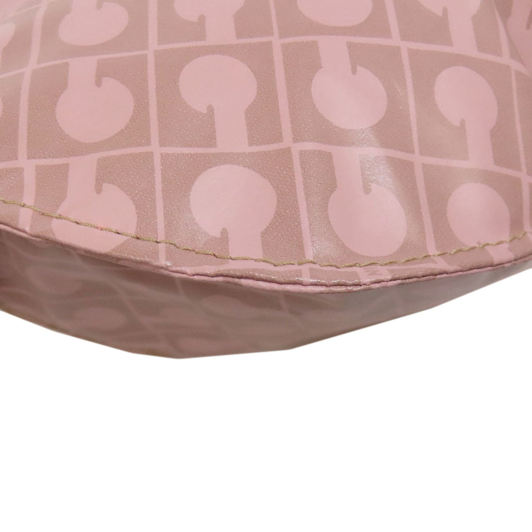 GHERARDINI Sling bag Polyester, polyurethane coating pink Logo motif softy Women Used Authentic