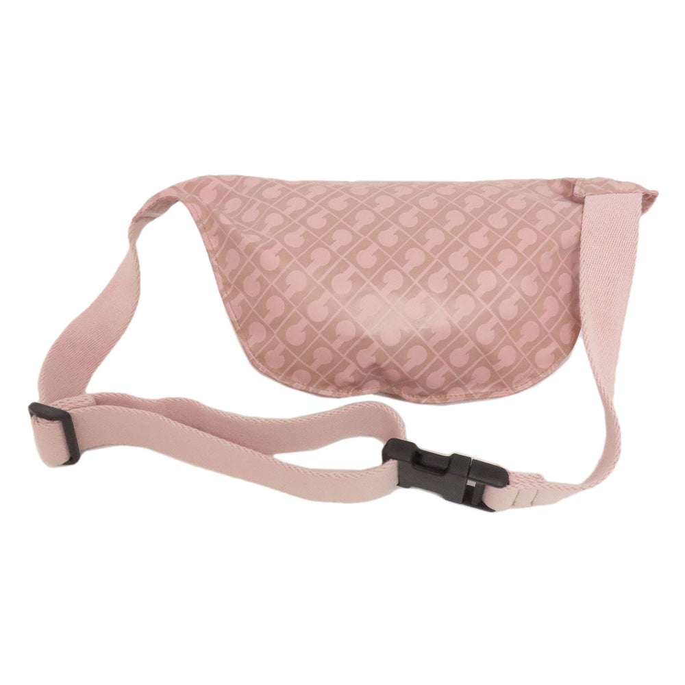 GHERARDINI Sling bag Polyester, polyurethane coating pink Logo motif softy Women Used Authentic