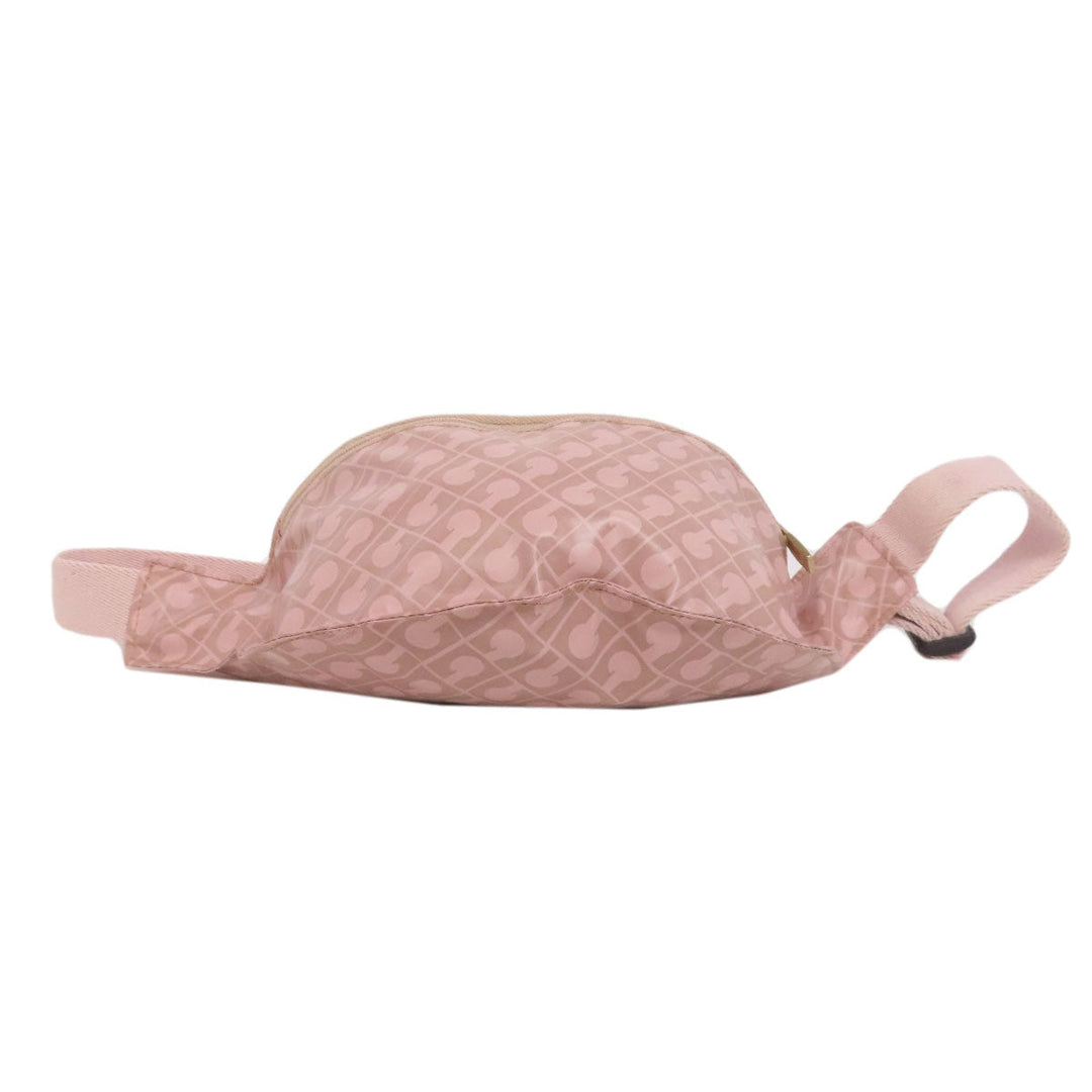 GHERARDINI Sling bag Polyester, polyurethane coating pink Logo motif softy Women Used Authentic