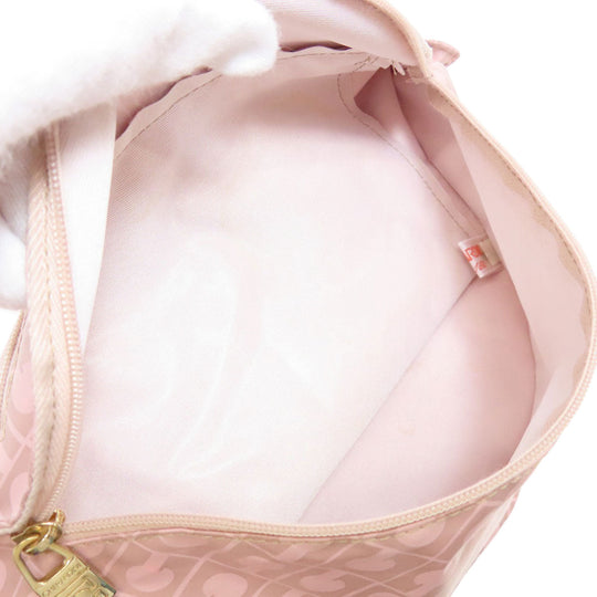 GHERARDINI Sling bag Polyester, polyurethane coating pink Logo motif softy Women Used Authentic