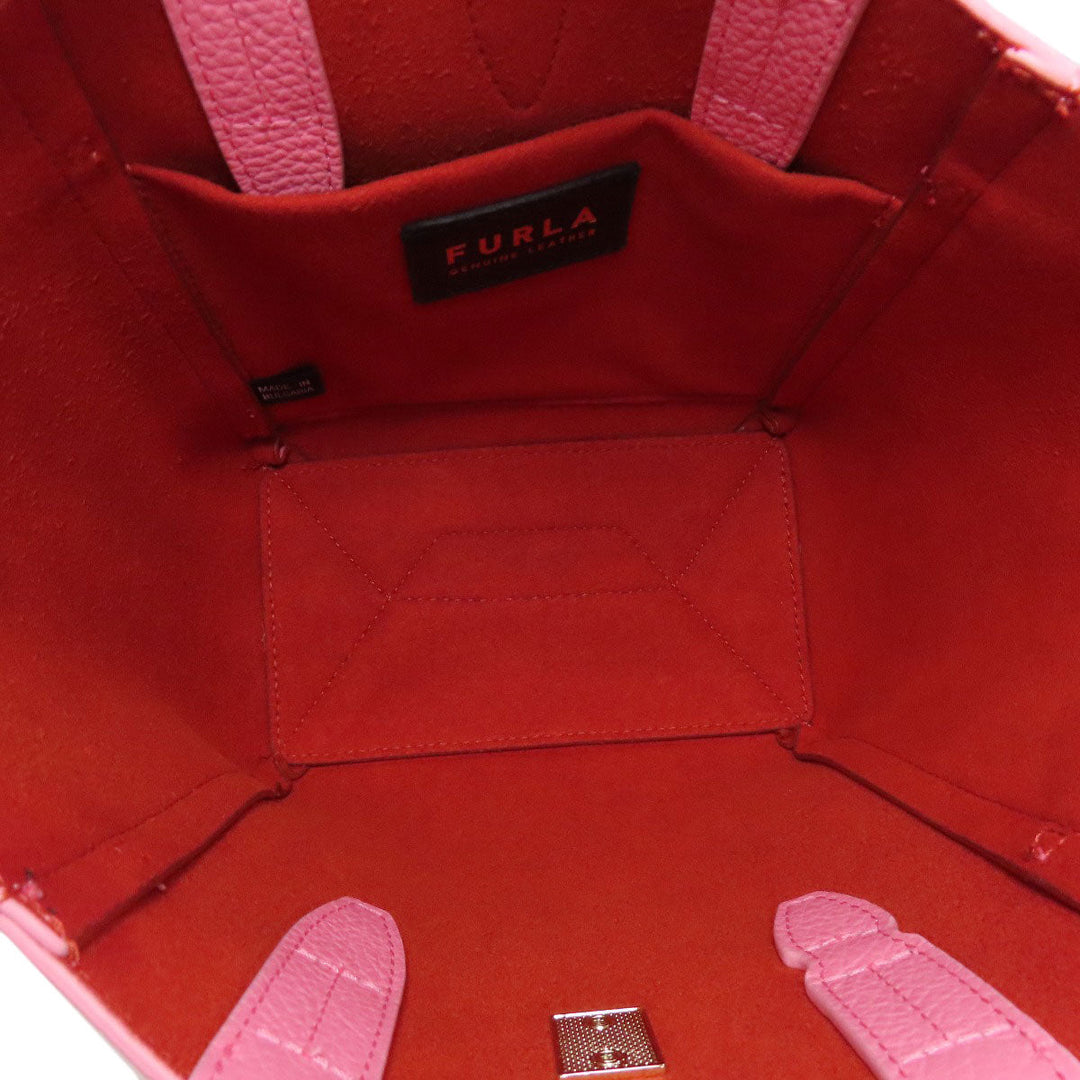 Furla Handbag leather pink 2WAY