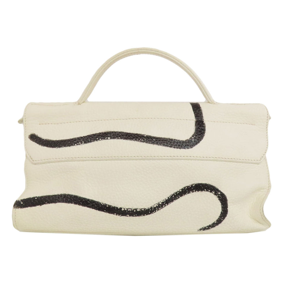 ZANELLATO Handbag leather white Nina 2WAY
