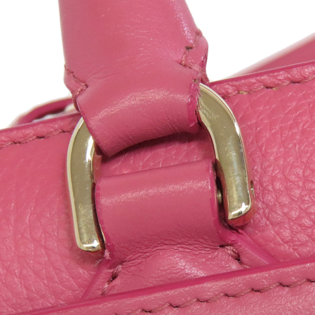 BVLGARI Handbag Calfskin pink 2WAY Women Used Authentic