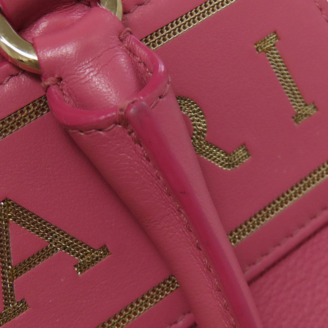 BVLGARI Handbag Calfskin pink 2WAY Women Used Authentic