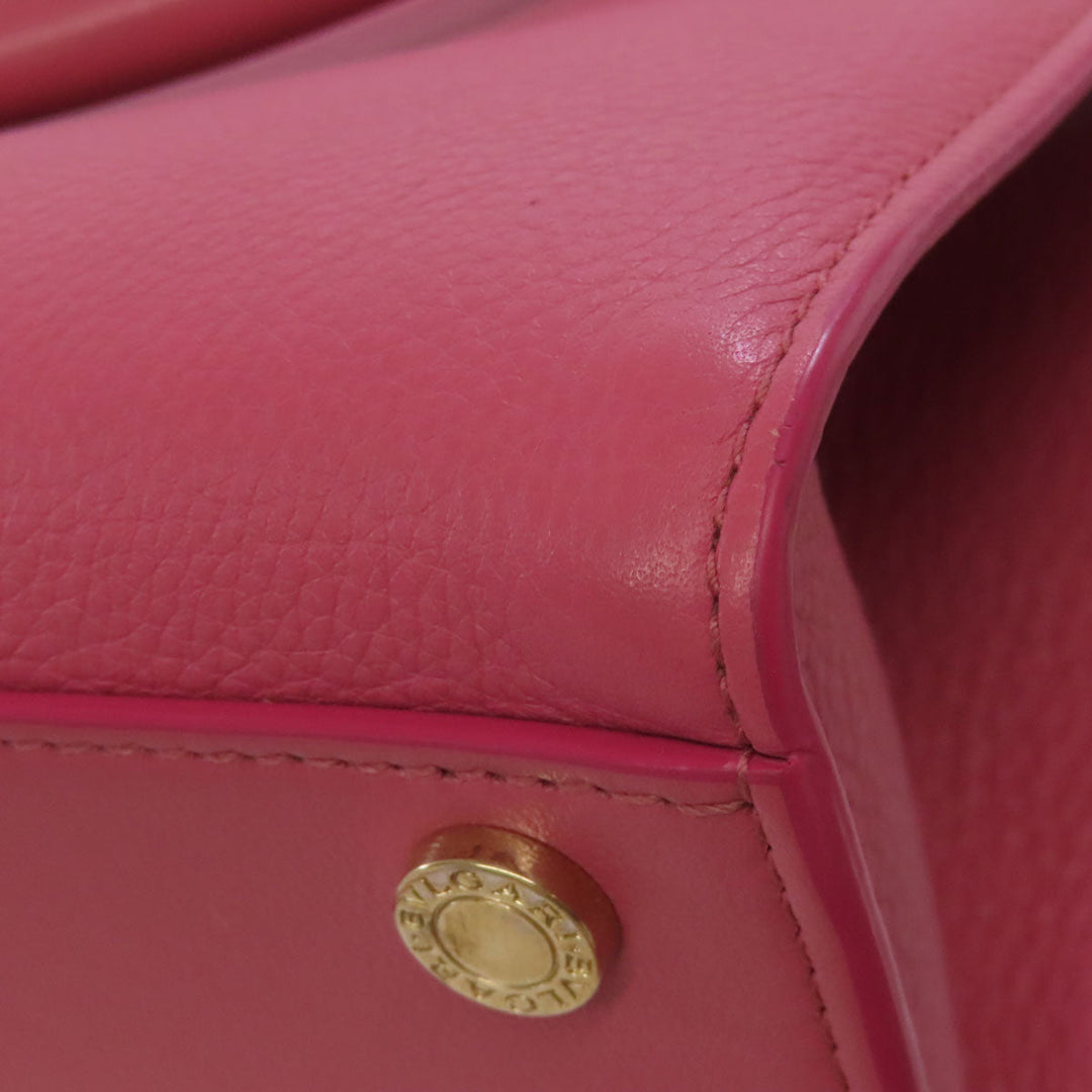 BVLGARI Handbag Calfskin pink 2WAY Women Used Authentic