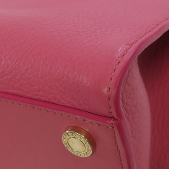 BVLGARI Handbag Calfskin pink 2WAY Women Used Authentic
