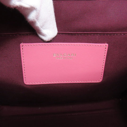 BVLGARI Handbag Calfskin pink 2WAY Women Used Authentic